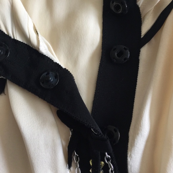 Nanette Lepore ivory silk embellished tank - Picture 7 of 8